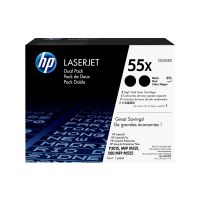 HP 55X - 2er-Pack - Hohe Ergiebigkeit - Schwarz - original - LaserJet - Tonerpatrone (CE255XD)