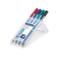 STAEDTLER Lumocolor correctable 305, 4 Stück(e), Schwarz, Blau, Grün, Rot, Schwarz, Grün, Blau, Rot, Polypropylen (PP), Medium, 0,6 mm