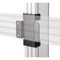 B-TECH BT8380-JPK, Wandplatte, Schwarz, Stahl, 140,8 mm, 57 mm, 158 mm