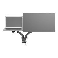 Vision VFM-DAD/4 - Befestigungskit - einstellbarer Arm - für 2 LCD-Displays oder LCD-Display und Notebook/Tablet - Aluminium, Stahl - mattschwarz - Bildschirmgröße: 43.2-68.6 cm (17"-27")