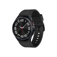 Samsung Galaxy Watch6 Classic - 43 mm - intelligente Uhr mit Band - Hybrid-Eco-Leder - schwarz - Bandgröße: S/M - Anzeige 3.33 cm (1.3")