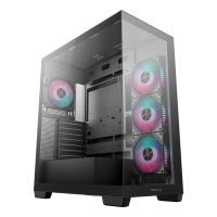 Deepcool CG580 4F, Midi Tower, PC, Schwarz, ATX, ITX, micro ATX, Acrylnitril-Butadien-Styrol (ABS), SGCC, Gehärtetes Glas, Gaming