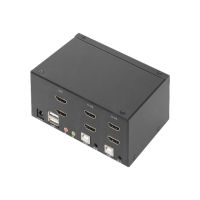 DIGITUS KVM-Switch, 2-Port, Dual-Display, 4K, HDMI®