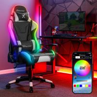 XRocker X Rocker Agility eSports RGB, PC-Gamingstuhl, 110 kg, Gepolsterter, ausgestopfter Sitz, Gepolsterte, ausgestopfte Rückenlehne, Android, iOS, Schwarz/Grau