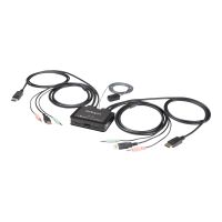 StarTech.com 2-Port USB DisplayPort KVM Switch - 4K 60 Hz - UHD DP 1.2 USB-KVM Umschalter mit 1,2 m Kabel & Audio - Bus-powered & remote switching - OS unabhängig - MacBook ThinkPad (SV211DPUA4K)