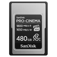 SanDisk PRO-CINEMA CFexpress Type A Card - 480GB, 480 GB, CFexpress Type A, 1800 MB/s, 1650 MB/s, Tropfsicher, Staubresistent, Wasserfest, Schwarz, Metallisch