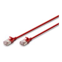 DIGITUS CAT 6A F-FTP Slim Patchkabel, 1,5m, Rot