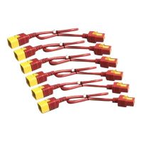 APC Power Cord Kit - Stromkabel - IEC 60320 C19 bis IEC 60320 C20 - 16 A - 61 cm - Rot (Packung mit 6)