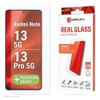 E.V.I. Displex Panzerglas (10H, 2D) für Xiaomi Redmi Note 13 5G/13 Pro 5G, Eco-Montagerahmen, kratzer-resistent, Xiaomi, Xiaomi Redmi Note 13 5G/13 Pro 5G, Trockene Anwendung, Schmutzabweisend, Kratzresistent, Schockresistent, Stoßfest, Transparent, 1 Stü