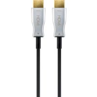 Goobay 65567, 20 m, HDMI Typ A (Standard), HDMI Typ A (Standard), 3D, 18 Gbit/s, Schwarz, Silber