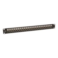 Eaton Tripp Lite Series 24-Port Shielded Cat6 Patch Panel Feed Through Rackmount RJ45 1URM TAA - Patch Panel - CAT 6e - STP - RJ-45 X 24 - Schwarz - 1U - 48.3 cm (19")