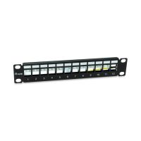 Equip 769331, Keystone, Schwarz, Metall, Rackeinbau, 1U, RoHS