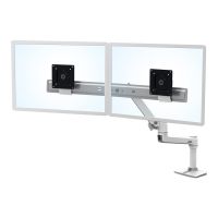Ergotron LX Desk Dual Direct Arm - Befestigungskit (Gelenkarm, Spannbefestigung für Tisch, 2 Drehgelenke, Befestigungsteile, Scharnier, Verlängerungsteil)