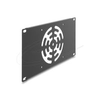 Delock 67434, Abdeckplatte, Eingebauter Ventilator, Metall, Dunkles Grau, 1 Stück(e)