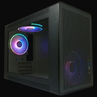 LC-Power LC-716MB-ON, Micro Tower, PC, Schwarz, micro ATX, Mini-ITX, Metall, Kunststoff, Gehärtetes Glas, Gaming