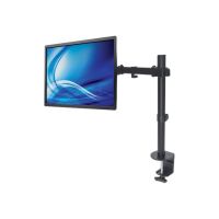 Manhattan TV & Monitor Mount, Desk, Full Motion, 1 screen, Screen Sizes: 10-27", Black, Clamp Assembly, VESA 75x75 to 100x100mm, Max 8kg, Lifetime Warranty - Befestigungskit - für LCD-Display - Stahl - Schwarz - Bildschirmgröße: 33-81.3 cm (13"-32")