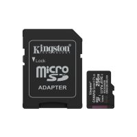 Kingston 256GB microSDXC Canvas Select Plus Gen3 150MB/s A1 (Einschließlich SD Adapter), 256 GB, MicroSDXC, Klasse 10, UHS-I, 150 MB/s, Class 1 (U1)