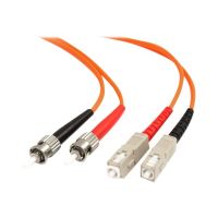 StarTech.com 2m Fiber Optic Cable - Multimode Duplex 62.5/125 - LSZH - ST/SC - OM1 - ST to SC Fiber Patch Cable (FIBSTSC2)