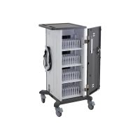 Ergotron YES35 - Wagen (nur Laden) - für 35 Mobilgeräte - verriegelbar - Grau, weiß - Bildschirmgröße: 25.4 cm (bis zu 10")