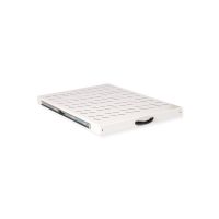ROLINE Rack-Schieberegal - 550 mm tief, Tragfähigkeit 25 kg - RAL 7035, Hellgrau - 1U - 48.3 cm (19")