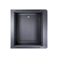 Inter-Tech SMA-6612 - Gehäuse - geeignet für Wandmontage - Schwarz, RAL 9005 - 12U - 48.3 cm (19")