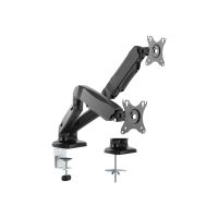 VALUE Befestigungskit - einstellbarer Arm - für 2 LCD-Displays - Kunststoff, Aluminium, Stahl - Schwarz - Bildschirmgröße: 33-68.6 cm (13"-27")