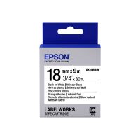 Epson LabelWorks LK-5WBW - Stark klebend - Schwarz auf Weiß - Rolle (1,8 cm x 9 m)