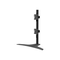 Peerless AV 1x2 - Aufstellung - Free Standing - für 2 Curved-LCD-Bildschirme - kratzfestes verschmolzenes Epoxidharz - mattschwarz - Bildschirmgröße: 61-124.5 cm (24"-49")