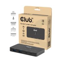 Club 3D KVM-Switch Dual USB-C auf HDMI 4K 60 Hz PD3.0 100W