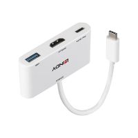 Lindy Videoadapter - 24 pin USB-C männlich zu USB Typ A, HDMI, USB-C (nur Spannung)