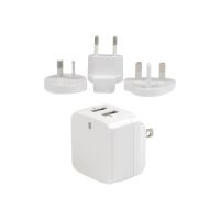 StarTech.com 2 Port USB Ladegerät / Netzteil - 2-fach Ladestecker 17 Watt / 3.4 Amp - Dual Reiseladegerät 110 / 220V - Weiß - Netzteil - 17 Watt - 3.4 A - 2 Ausgabeanschlussstellen (USB)