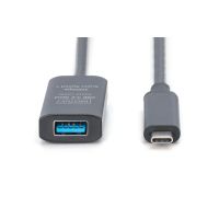 DIGITUS Aktives USB 3.2 Gen2 10G Verlängerungskabel, USB-C - USB-A, 5m