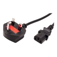 VALUE Stromkabel - BS 1363 (M) gewinkelt bis IEC 60320 C13 gerade