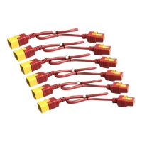 APC Stromkabel - IEC 60320 C19 Verriegelung bis IEC 60320 C20 Verriegelung - 16 A - 1.22 m - Rot (Packung mit 6)