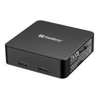 SANDBERG 3in1 - Induktive Power Bank - 5000 mAh - 18.5 Wh - 20 Watt - 3 A - PD - 2 Ausgabeanschlussstellen (24 pin USB-C)