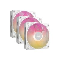 Corsair iCUE Link RX120 MAX RGB Starter Kit - Gehäuselüfter - 120 mm - weiß (Packung mit 3)