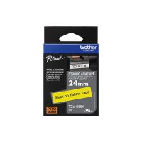 Brother TZe-S651 - Extra starker Klebstoff - Schwarz auf Gelb - Rolle (2,4 cm x 8 m)