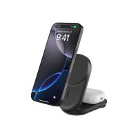 Belkin UltraCharge - Kabelloses Ladegerät - 2-in-1, Qi2, magnetisch, faltbar + AC-Netzteil - 25 Watt - Fast Charge (24 pin USB-C)