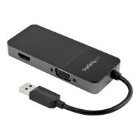 StarTech.com USB 3.0 auf HDMI und VGA Adapter - 4K/1080p USB Typ-A Dual Monitor Multiport Konverter - Externe Video Grafikkarte für mehrere Bildschirme - Multi Display USB Adapter (USB32HDVGA)