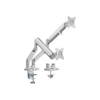 LogiLink Befestigungskit - einstellbarer Arm - für 2 LCD-Displays / Curved LCD-Displays - Kunststoff, Aluminium, Stahl - Bildschirmgröße: 43.2-81.3 cm (17"-32")