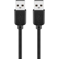Goobay USB 2.0 Hi-Speed-Kabel 1.8 m, schwarz, 1,8 m, USB A, USB A, USB 2.0, 0,48 Gbit/s, Schwarz