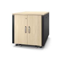 APC NetShelter - Schrank (vertikal) - schallisoliert - AC 100-230 V - Ahorn - 12U - 48.3 cm (19")