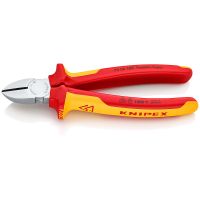 KNIPEX KP-7006180, Seitenschneider, Chrom, Chrom-Vanadium-Stahl, Kunststoff, Orange, Rot, 56 mm, 180 mm