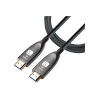 Techly High Speed - HDMI-Kabel - HDMI männlich zu 19 pin micro HDMI Type D männlich - 30 m - Glasfaser - Schwarz - Active Optical Cable (AOC)