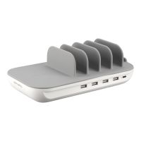 4smarts Family Evo - Pad für induktives Laden / Ladegerät - 63 Watt - 3 A - PD - 5 Ausgabeanschlussstellen (4 x USB, 24 pin USB-C)
