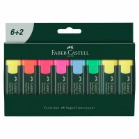 FABER-CASTELL 254863, 8 Stück(e), Gemischte Farben, Meißel, Mehrfarbig, Rechteck, Tinte auf Wasserbasis