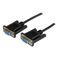 StarTech.com 2m DB9 RS232 Seriell Nullmodemkabel - Bu/Bu - 9-pin seriell Null-Modem Anschlusskabel - Schwarz - Nullmodemkabel - DB-9 (W)