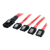 StarTech.com Serial ATA SCSI SAS Kabel 1m - SFF-8087 auf 4x SATA mit Lasche - SAS auf SATA Kabel 1x SFF8087 Stecker 4x S-ATA Buchse - SATA- / SAS-Kabel - Serial ATA 150/300/600 - 4-Lane - SATA (R)