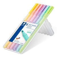 STAEDTLER 362 C, 6 Stück(e), Limette, Minze, Pfirsich, Pink, Violett, Gelb, Rundspitze, 1 mm, 4 mm, Tinte auf Wasserbasis