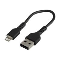 StarTech.com 15cm(6 in) Durable Black USB-A to Lightning Cable, Heavy Duty Rugged Aramid Fiber USB Type A to Lightning Charger/Sync Power Cord, Apple MFi Certified iPad/iPhone 12 Pro Max - iPhone 7/8/11/11 Pro (RUSBLTMM15CMB)